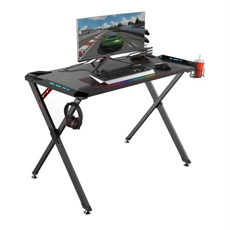Стол для компьютера (для геймеров) Eureka X1 S, чёрный - фото 9406